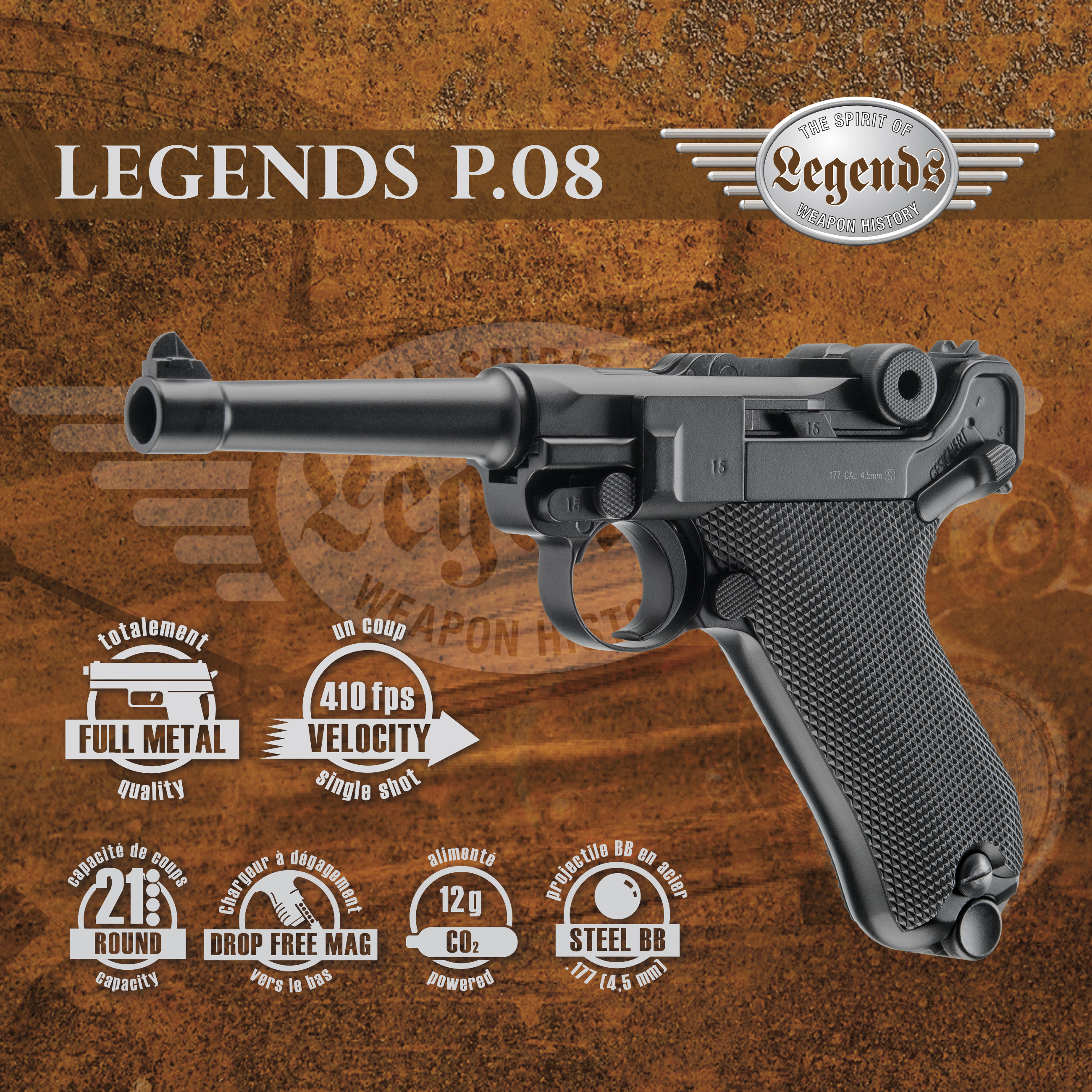 Legends P08 Blowback BB pistol